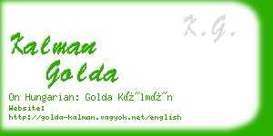 kalman golda business card